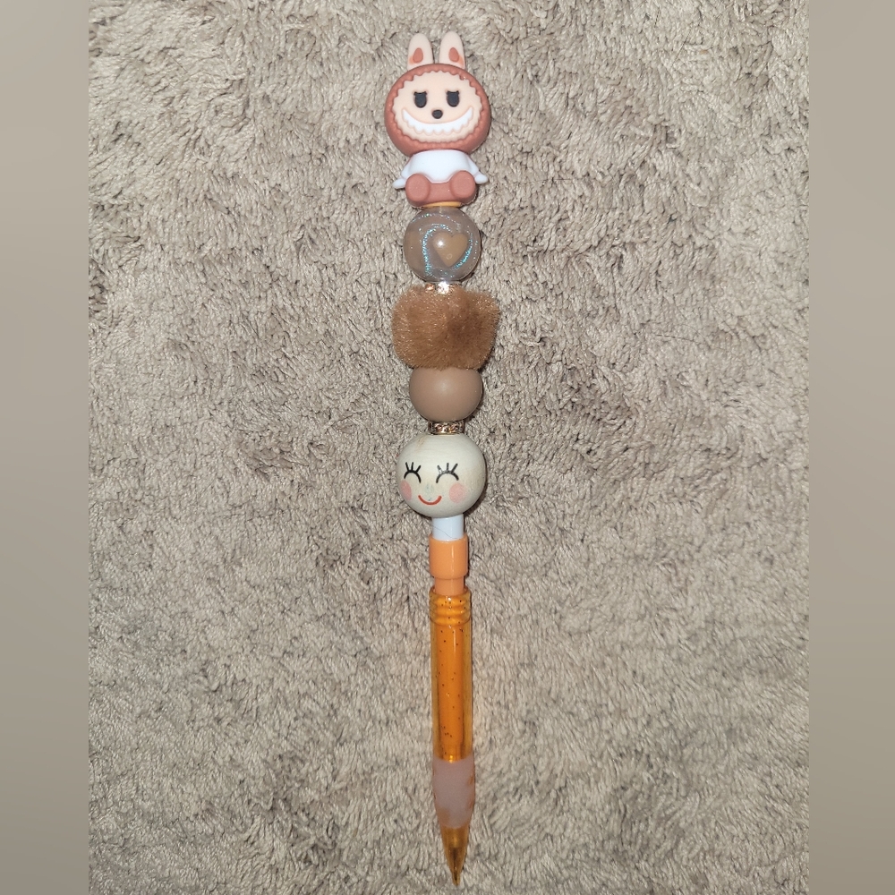Labubu lead pencil. Handmade. Brown. - Picture 2 of 5
